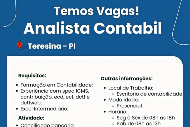 Vaga para Analista Contábil