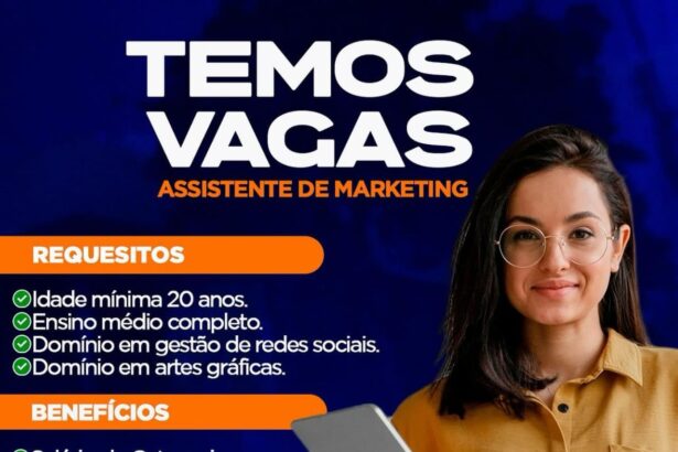 Vaga para Assistente de Marketing