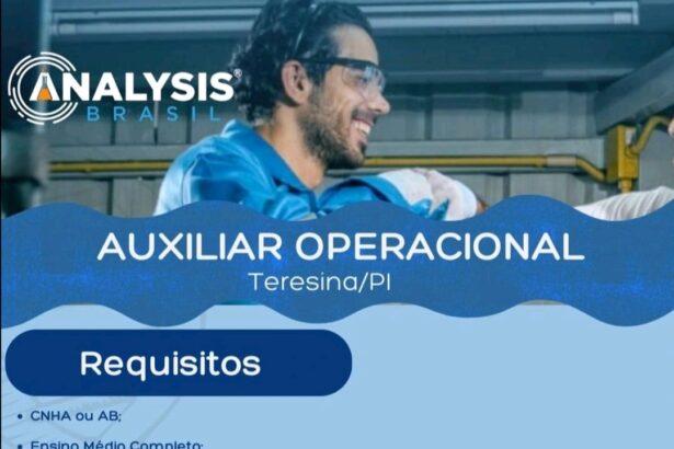 Vaga para Auxiliar Operacional