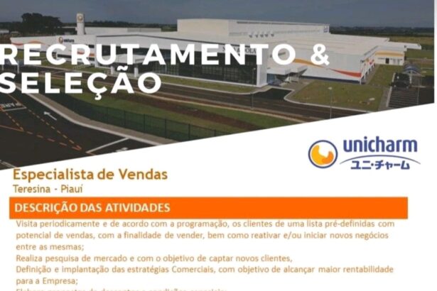 Vaga para Especialista de Vendas