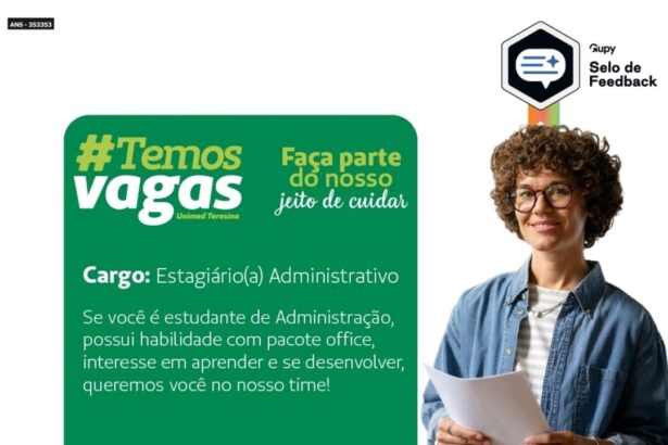 Vaga de estágio para Administração
