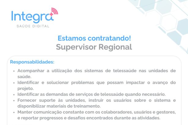 Vagas para Supervisor Regional