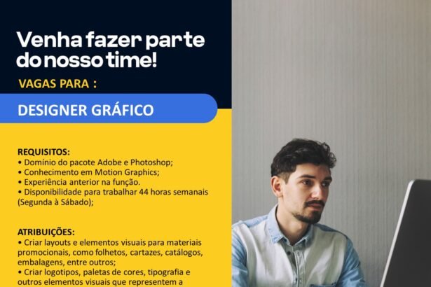 Vaga para Designer Gráfico
