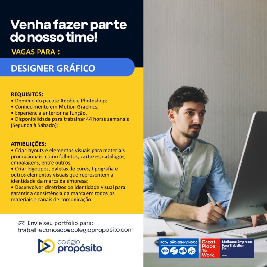 Vaga para Designer Gráfico