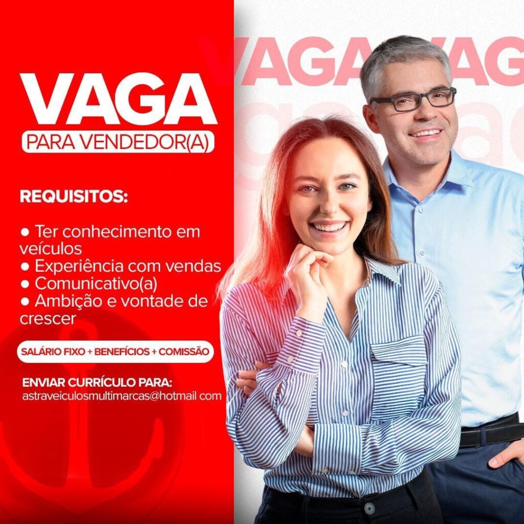 Vaga para Vendedor(a)