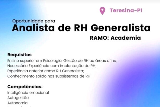 Vaga para Analista de RH