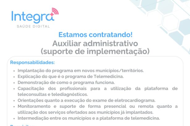 Vaga para Auxiliar Administrativo