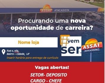 Vagas para Chefe de Depósito