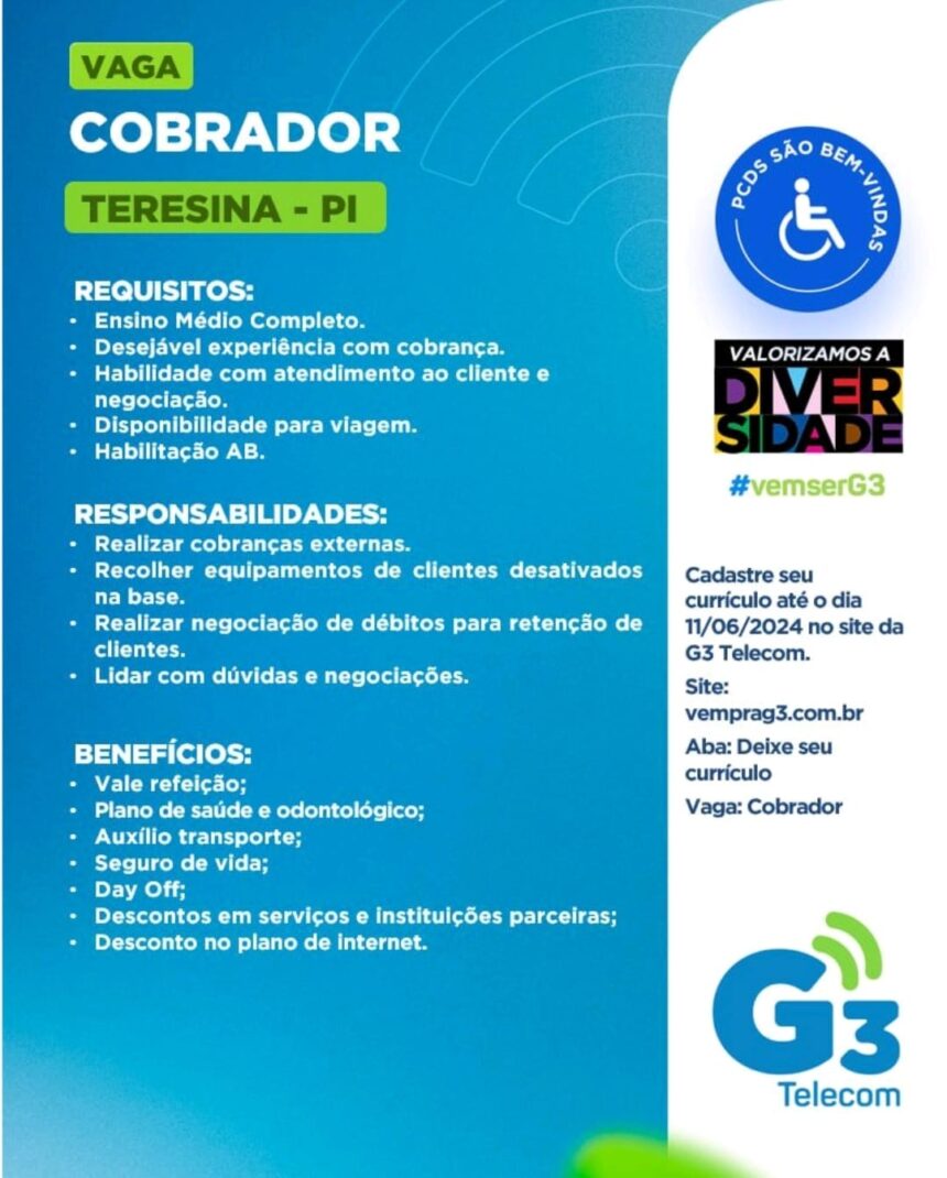 Vaga para Cobrador