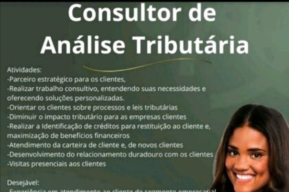 Vaga para Consultor de Análise Tributária