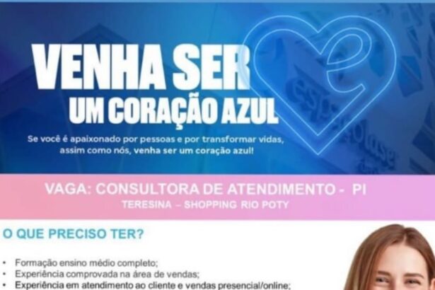 Vaga para Consultora de Atendimento