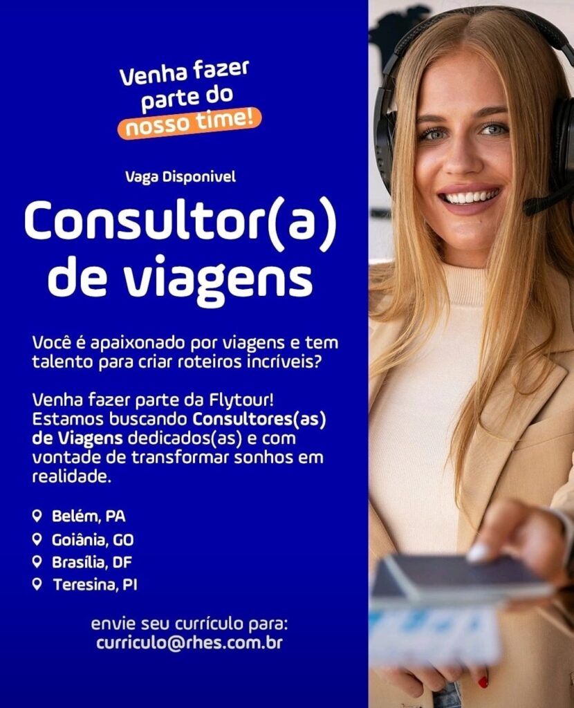 Vaga para Consultor(a) de Viagens