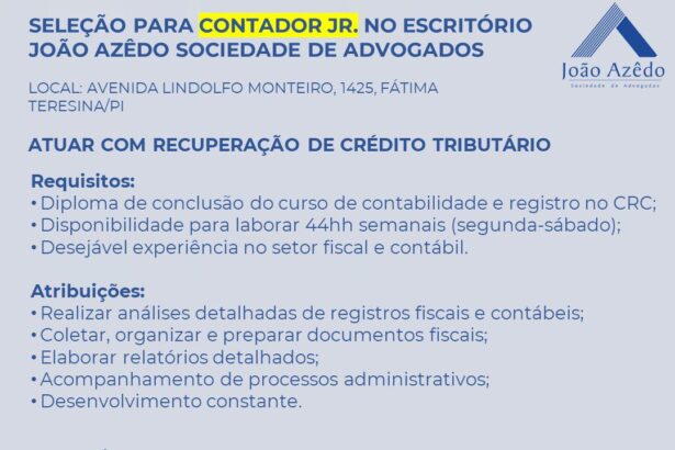 Vaga para Contador Jr.