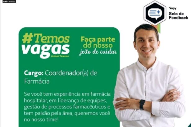 Vaga para Coordenador(a) de Farmácia