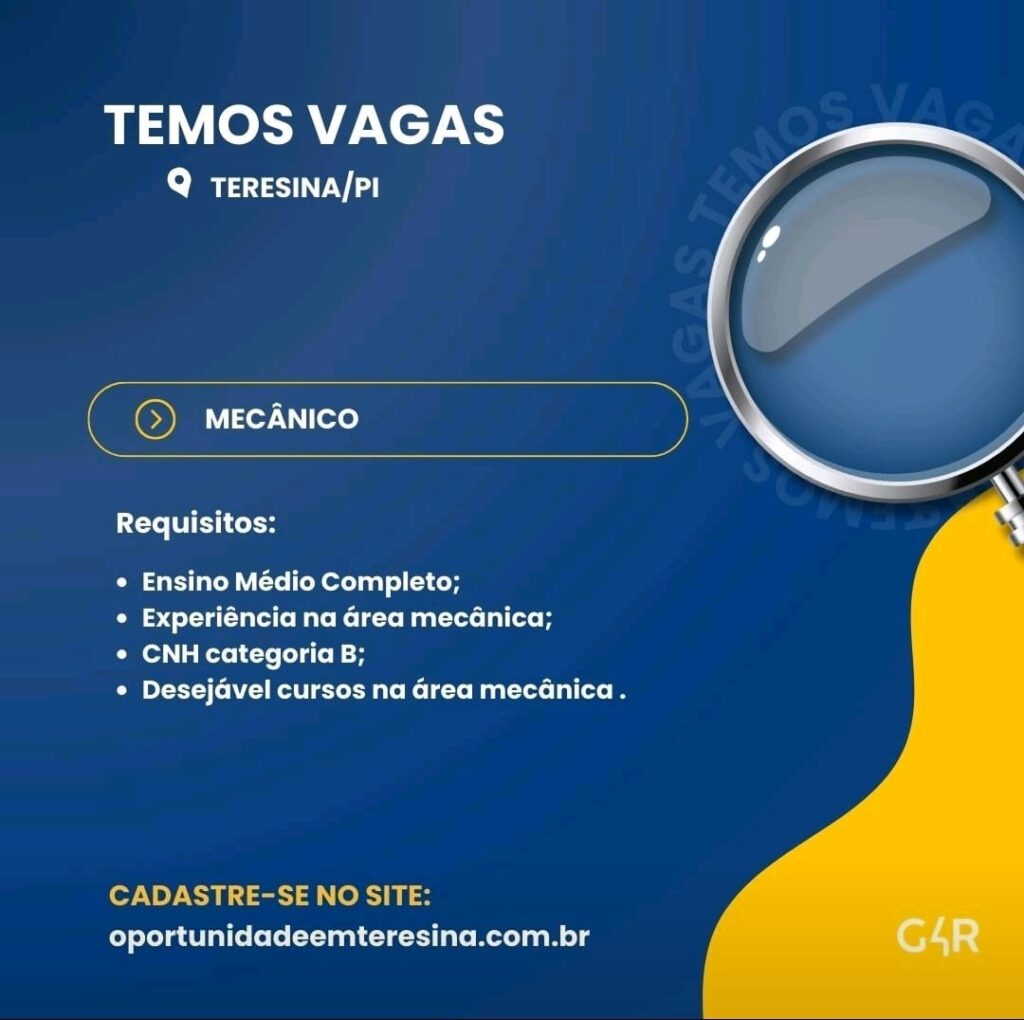 Vaga para Mecânico