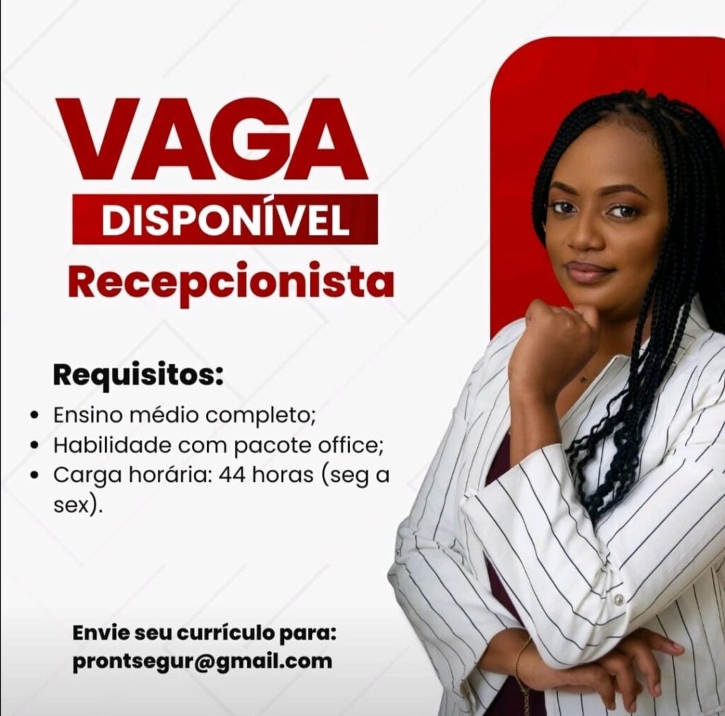 Vaga para Recepcionista