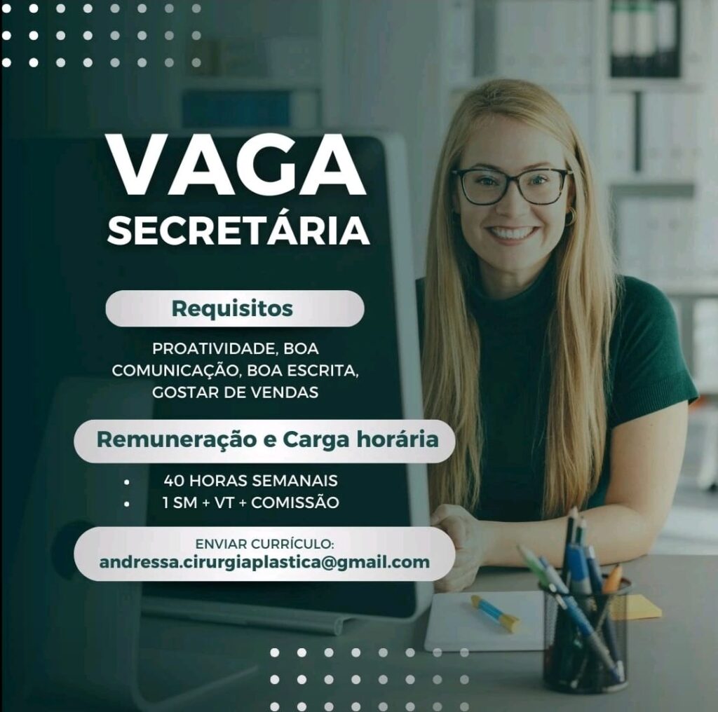 Vaga para Secretária 