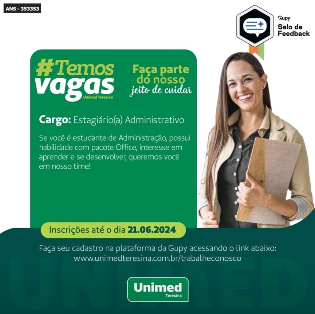 Vaga de Estágio para Administração