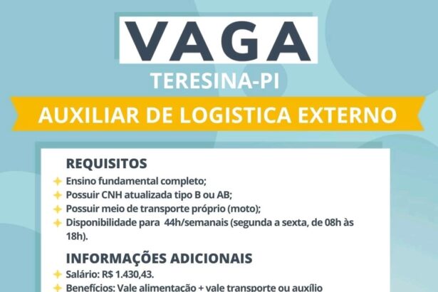 Vaga para Auxiliar de Logística Externo