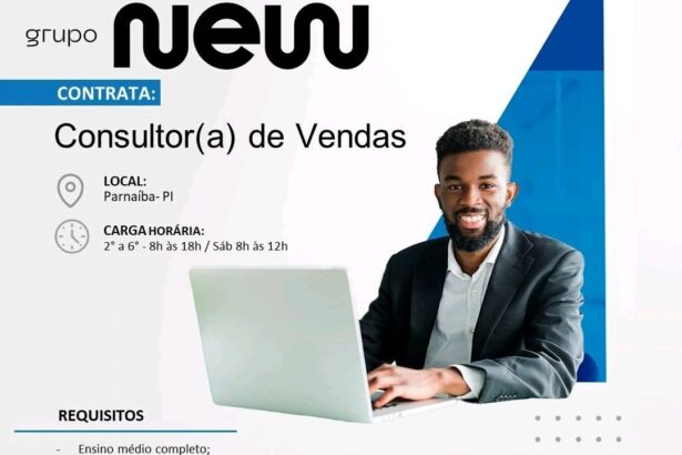 Vaga para Consultor(a) de Vendas