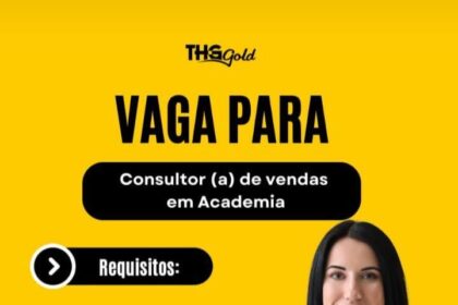 Vaga para Consultor(a) de Vendas em Academia