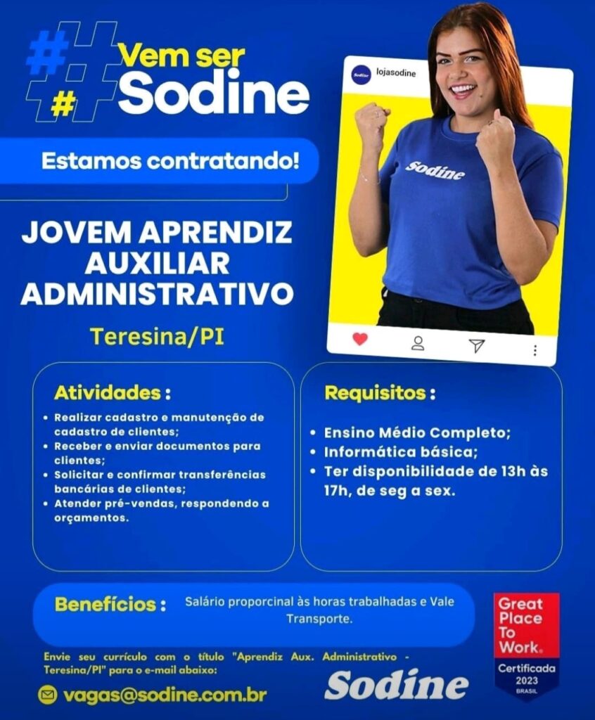 Vaga para Jovem Aprendiz