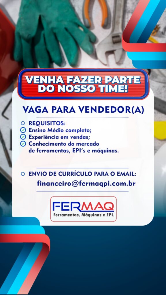 Vaga para Vendedor(a)