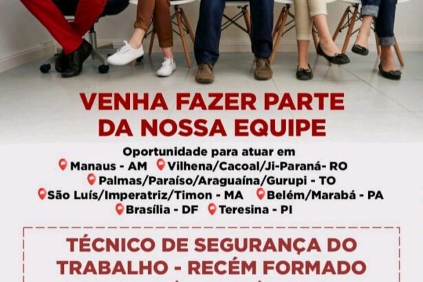 Vagas para Técnico de Segurança do Trabalho