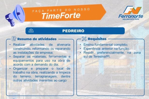 Vaga para Pedreiro