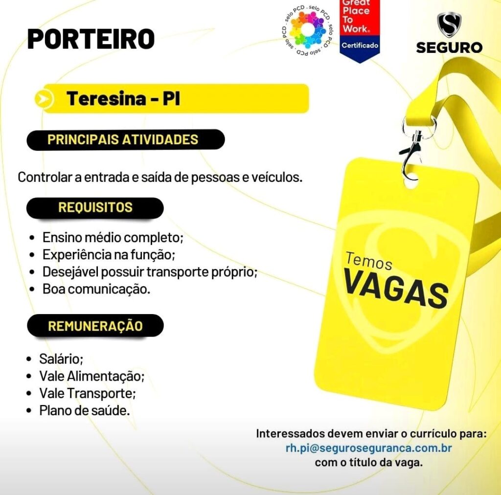 Vaga para Porteiro