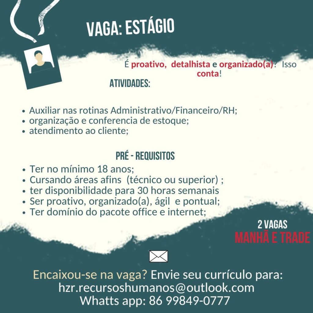 Vaga de estágio para Ensino Superior II