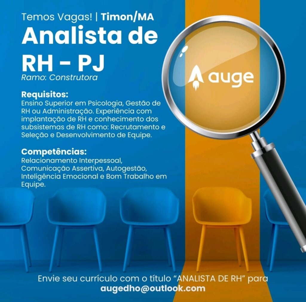 Vaga para Analista de RH