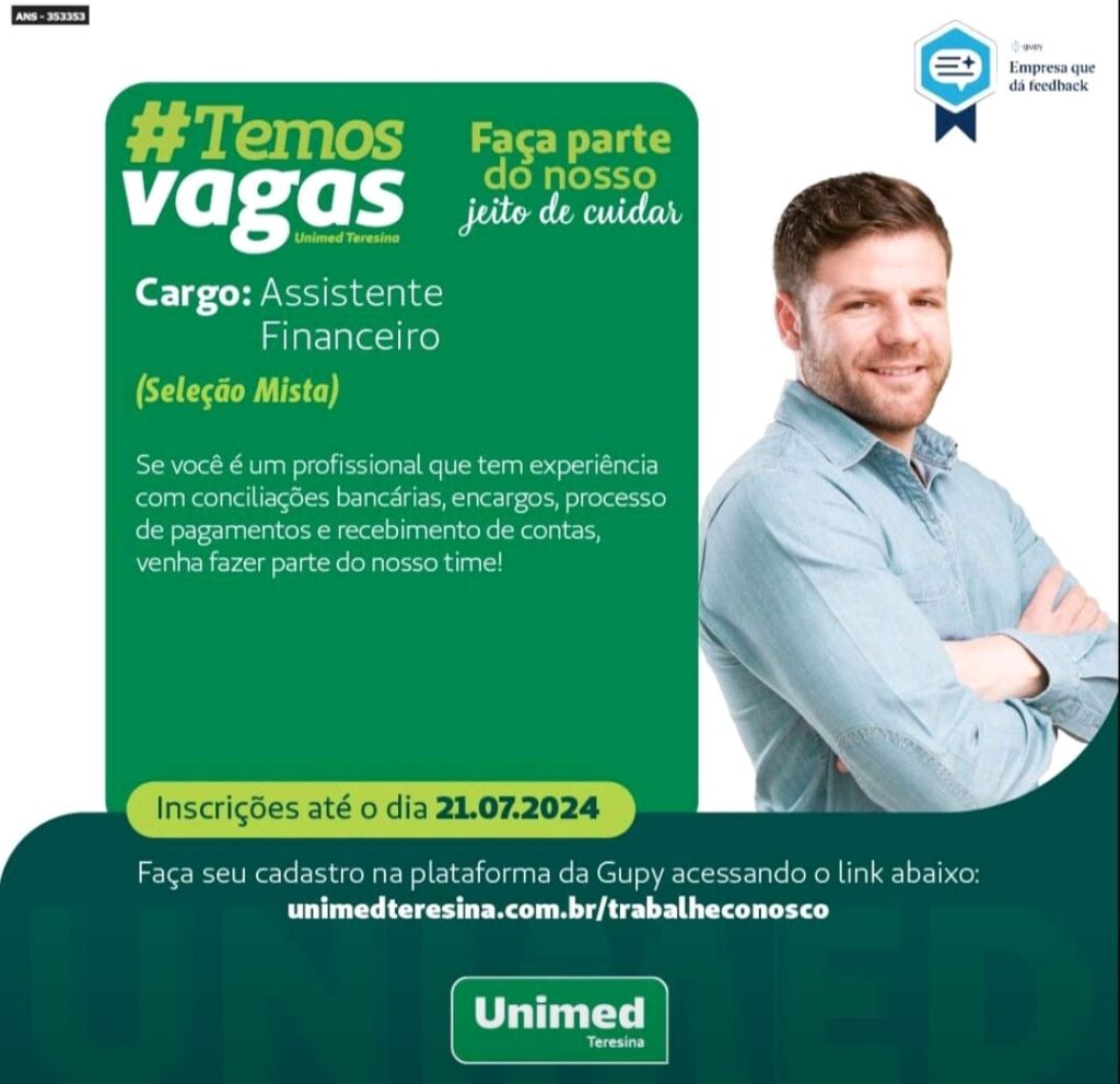 Vaga para Assistente Financeiro