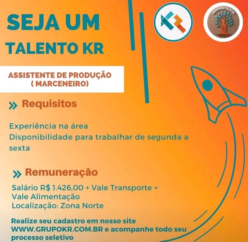 Vaga para Assistente de Produção