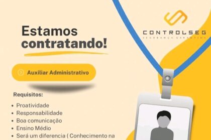 Vaga para Auxiliar Administrativo