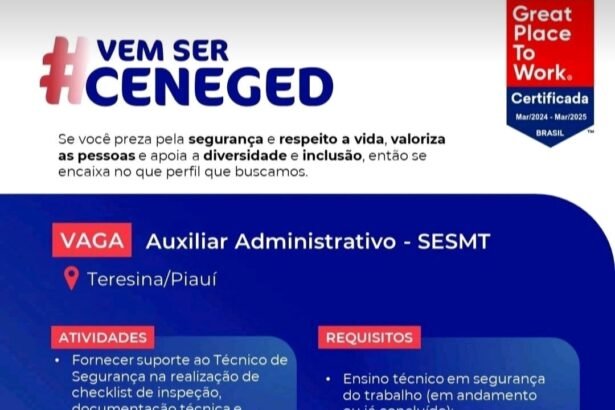 Vaga para Auxiliar Administrativo (SESMT)
