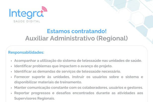 Vaga para Auxiliar Administrativo em Barras