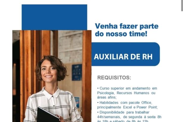 Vaga para Auxiliar de RH
