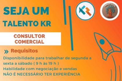 Vaga para Consultor Comercial