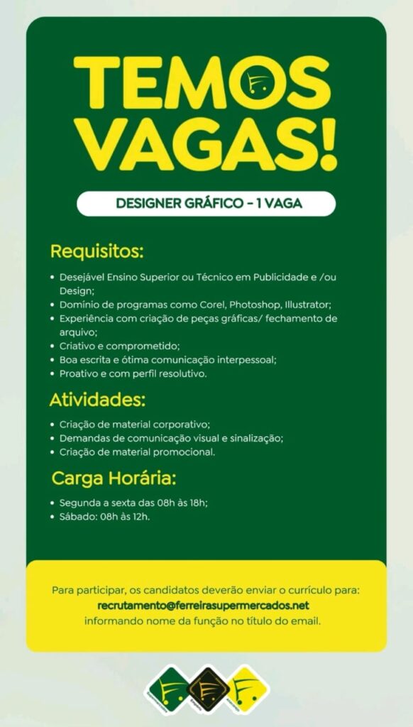 Vaga para Designer Gráfico