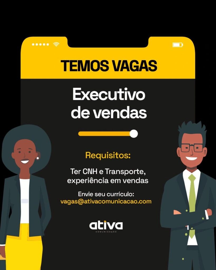 Vaga para Executivo de Vendas