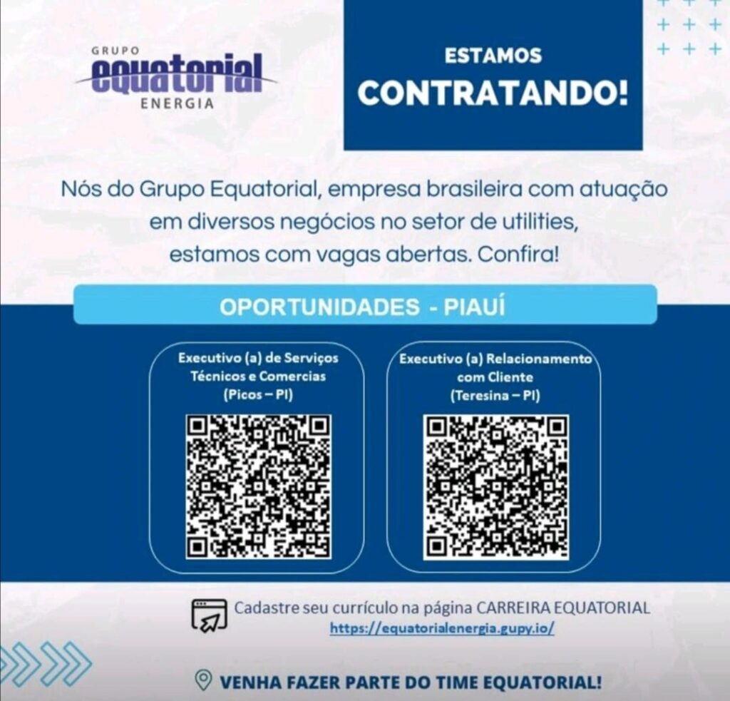 Vaga para Executivo(a) Relacionamento com Cliente e Executivo(a) de Serviços Técnicos e Comerciais em Picos