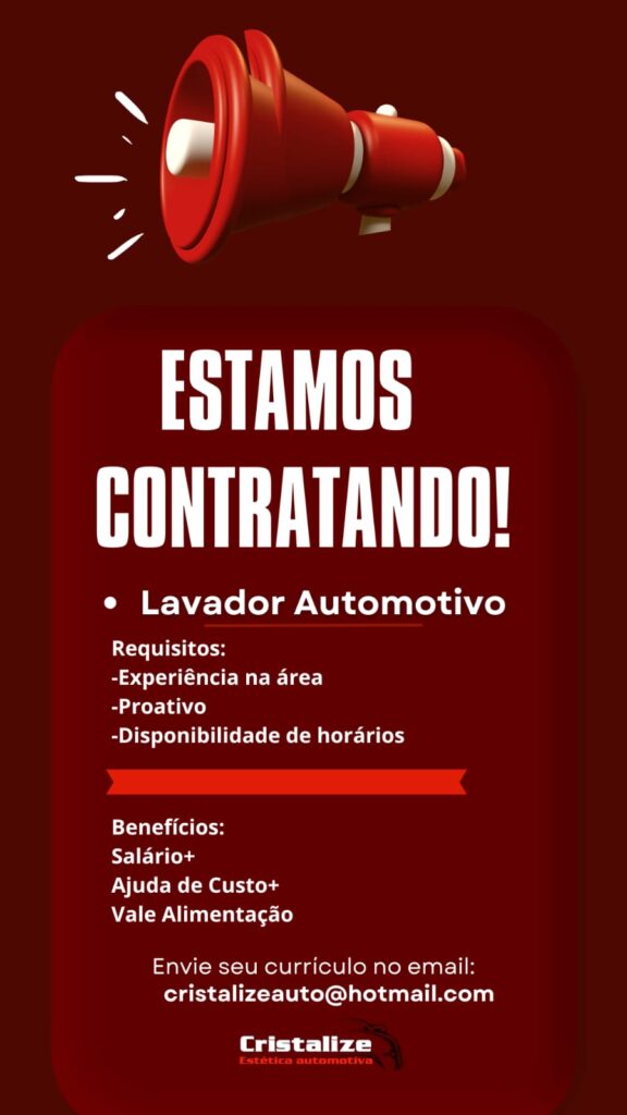 Vaga para Lavador Automotivo