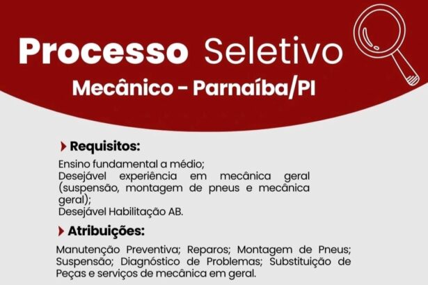 Vaga para Mecânico