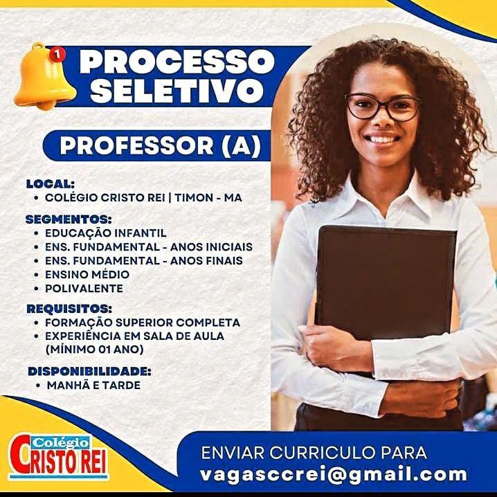 Vaga para Professor(a) em Timon