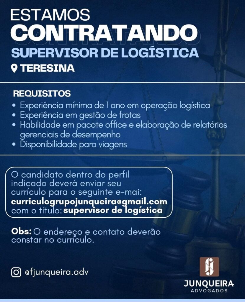 Vaga para Supervisor de Logística