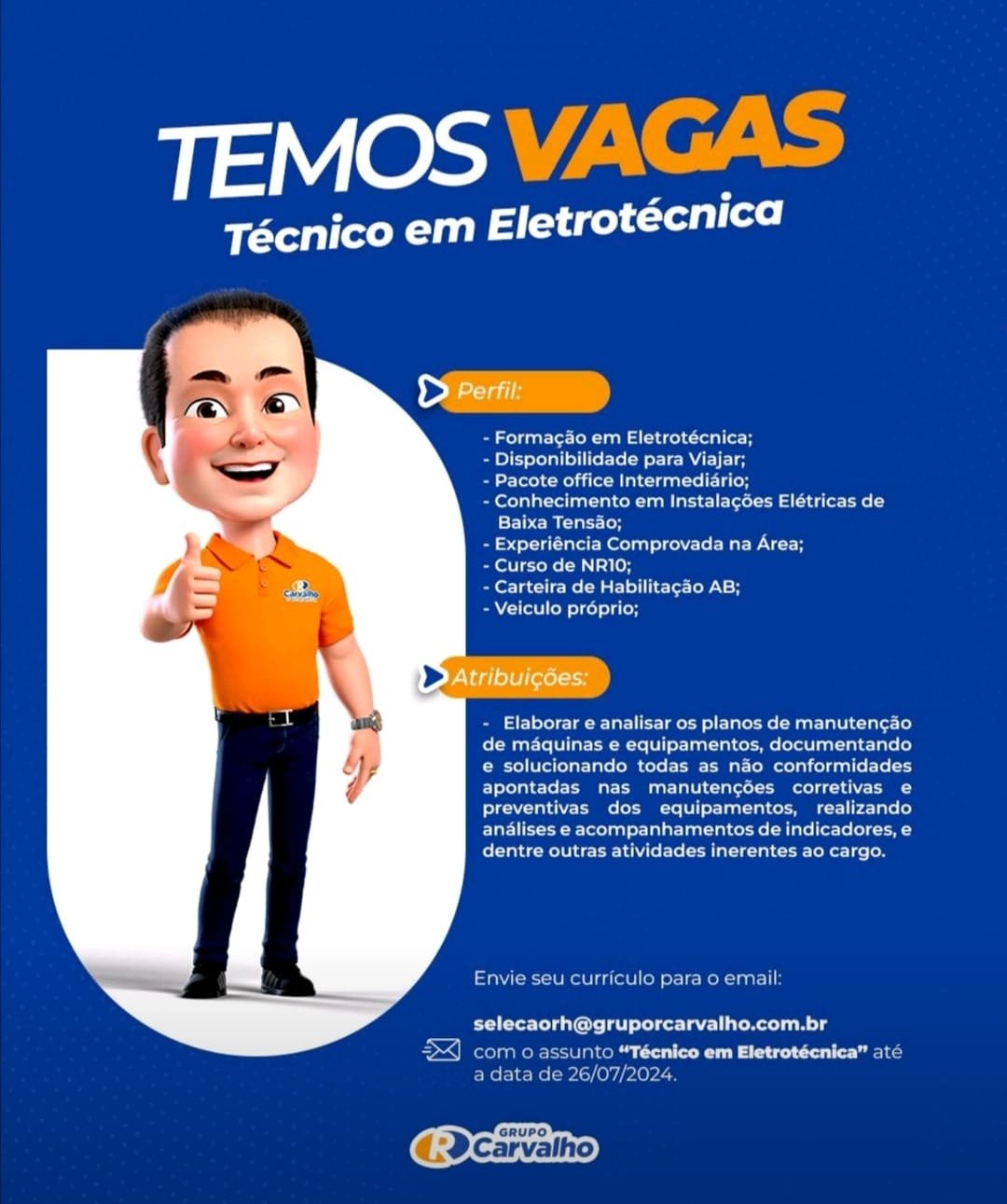 Vagas de emprego para Técnico em Eletrotécnica e Corretor(a) de Redação ...