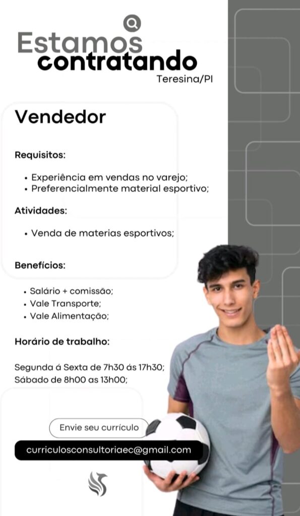 Vaga para Vendedor