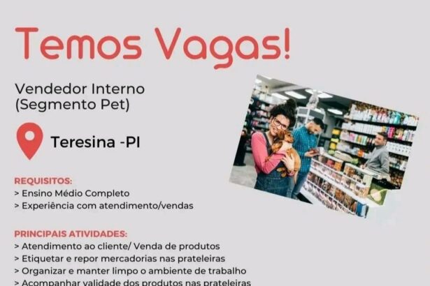 Vaga para Vendedor Interno