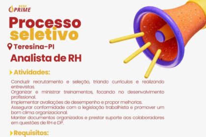 Vaga para Analista de RH